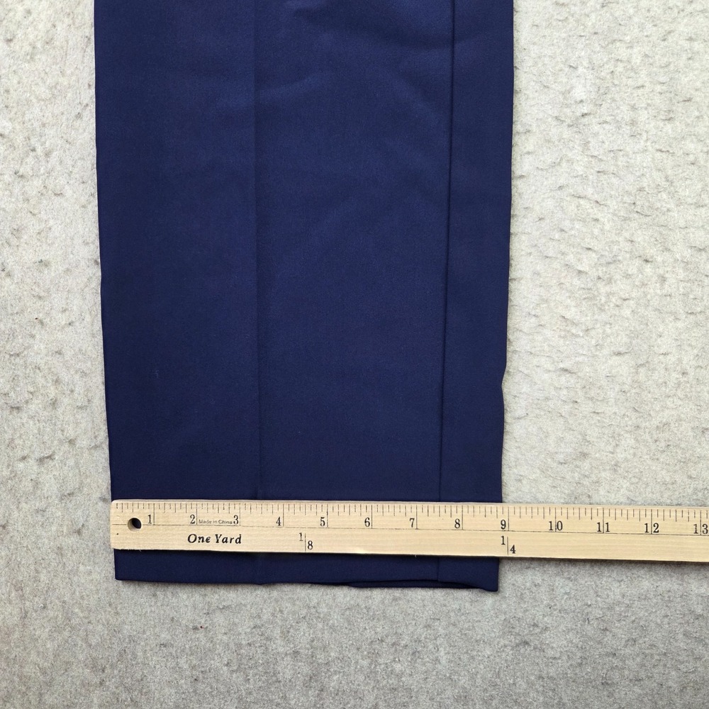 St. John Pants Womens 6 Blue Business Stretch Lightweight Wide Leg Made in USA - Picture 9 of 10